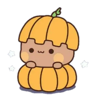 🎃 bí ngô, dễ thương, kawaii, mùa thu, halloween telegram sticker