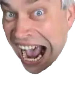 😉 Gesicht, Schrei, Mann, Ausdruck, verrückt, wütend telegram sticker
