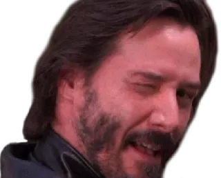 😉 Keanu Reeves Keanu Reeves, Zwinkern, Promi, Schauspieler, Filmstar telegram sticker