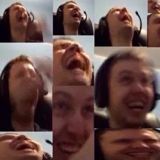😀 laughing, man, facial expression, meme telegram sticker