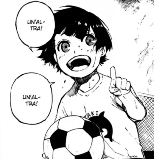 😄 UN'ALTRA! soccer, boy, child, football, manga whatsapp sticker