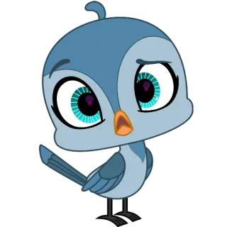 🙇 vogel, cartoon, niedlich, tier telegram sticker