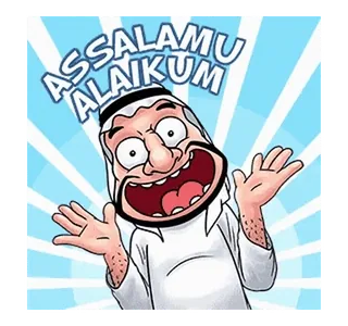 ๐ ASSALAMU ALAIKUM Cartone animato, Musulmano, Saluto, Islam, Arabo, Personaggio whatsapp sticker