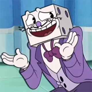 🤷 King Dice Cuphead Cartoon, Figur, Cuphead, King Dice, Würfel telegram sticker
