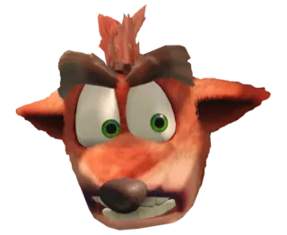 😕 Crash Bandicoot Crash Bandicoot, video game character, cartoon, expression whatsapp sticker