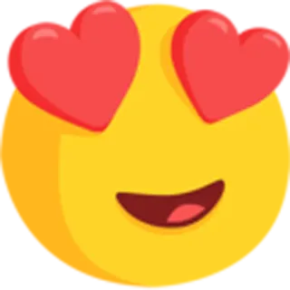 😍 Эмодзи, Глаза-сердечки, Любовь, Счастливый telegram sticker