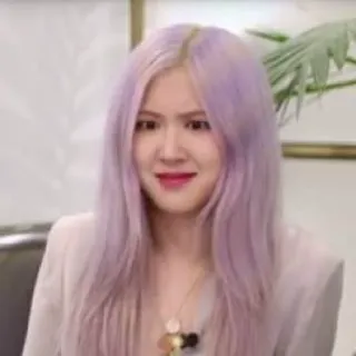 💀 Rose kpop, musik, penyanyi, rambut ungu, wanita, selebriti whatsapp sticker