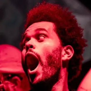 😲 The Weeknd singer, artist, musician, red telegram sticker