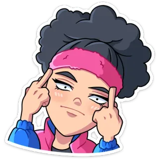 🖕 middle finger, offensive, gesture, cartoon, sticker telegram sticker