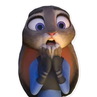 😱 Judy Hopps Zootopia lapin, police, dessin animé, Zootopie, Disney whatsapp sticker