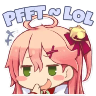 😂 PFFT ~ LOL anime, lol, pfft, imut, stiker, ekspresi telegram sticker