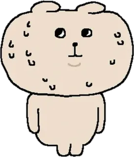😥 orso, animale, cartone animato, adesivo, carino, illustrazione telegram sticker