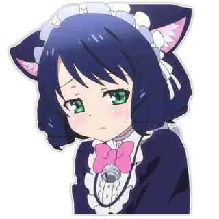 😔 Аниме, Няшка, Горничная, Милый, Манга, Каваий telegram sticker