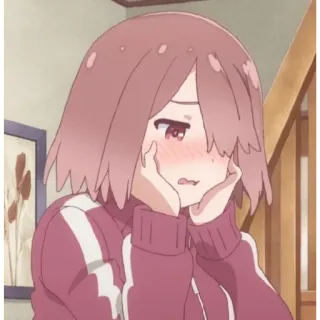 😳 anime, girl, blush, cute telegram sticker