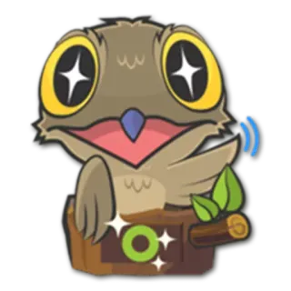 👋 coruja, desenho animado, fofo, animal, pássaro, adesivo whatsapp sticker