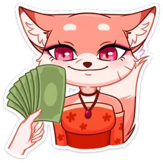 💰 деньги, лиса, животное, антропоморфный, валюта, наличные, богатство telegram sticker