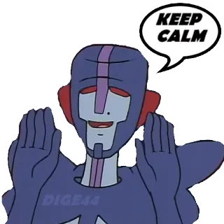 🙌 KEEP CALM robot, yên tĩnh, giữ bình tĩnh, phim hoạt hình, nhân vật, hòa bình telegram sticker