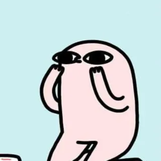💎 Cartoon, Personage, Grappig, Ogen, Tekening telegram sticker