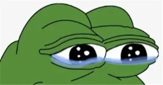 🐸 Pepe the Frog Пепе лягушонок, грустный, плачет, мем, интернет мем, чувства, лягушка telegram sticker