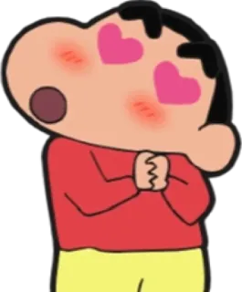 😍 Shin-chan Nohara Crayon Shin-chan Anime, Cinta, Kartun, Mata hati, Shin-chan, Lucu whatsapp sticker