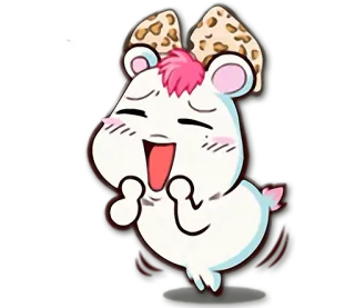 😝 hámster, lindo, animal, kawaii, dibujos animados, ilustración whatsapp sticker