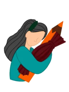 🤗 lápiz, mujer, arte, dibujo, abrazo, dibujos animados telegram sticker