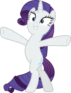 🤗 Rarity My Little Pony Мультфильм, Пони, Дружба, Лошадь, Единорог, Милый telegram sticker