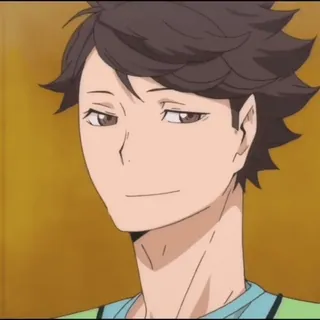 🏐 Oikawa Tooru Haikyuu!! Anime, Haikyuu, Oikawa Tooru, sorridente, Personaggio, Manga telegram sticker