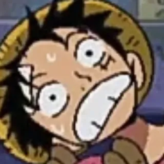 😟 Luffy One Piece anime, one piece, luffy, desenho animado, engraçado telegram sticker
