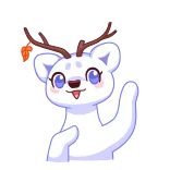 👋 animal, ciervo, dibujos animados, lindo, pegatina, amigable telegram sticker