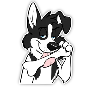 🦴 cachorro, desenho animado, animal, fofo whatsapp sticker