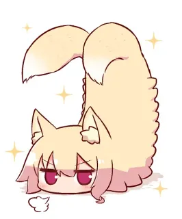 👀 Anime, Raposa, Fofo, Kawaii, Chibi telegram sticker