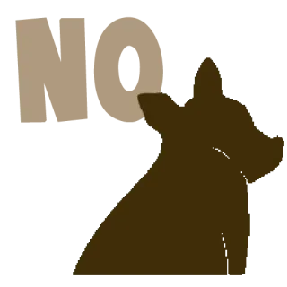 👎 dog, animal, silhouette telegram sticker