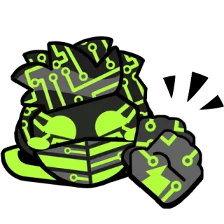 👏 sticker, robot, cyborg, elektronica, digitale kunst, cartoon telegram sticker