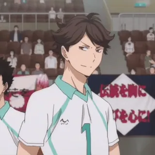 🏐 Oikawa Tooru Haikyuu 伝統を肩に Anime, Pallavolo, Haikyuu, Oikawa Tooru, Sport telegram sticker