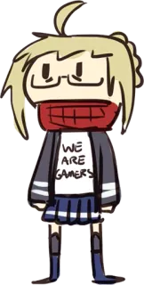 🎮 WE ARE GAMERS gamer, anime, cartoni animati, occhiali, sciarpa telegram sticker