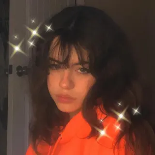 💞 mujer, morena, retrato, brillo, chica, cara telegram sticker