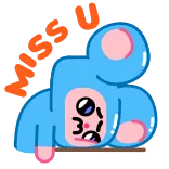 ๐ umu cute, blue, animal telegram sticker
