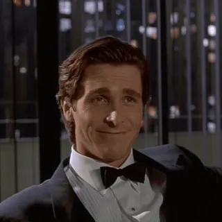 😤 Patrick Bateman American Psycho Патрик Бэйтмен, Американский психопат, Кристиан Бэйл, фильм, персонаж, кино whatsapp sticker