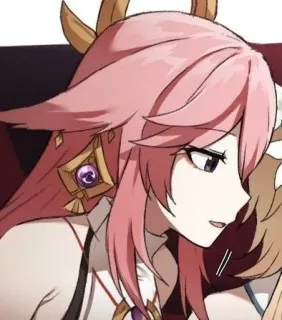 🌟 Yae Miko Genshin Impact Anime, Jeu vidéo, Genshin Impact, Yae Miko, Personnage whatsapp sticker