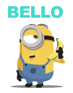 🍋 Minion Despicable Me BELLO Minion, Bello, Banane, Moi, moche et méchant, Dessin animé telegram sticker