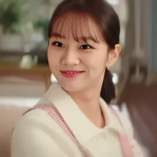 🦊 mujer, retrato, sonrisa, coreana, cara telegram sticker