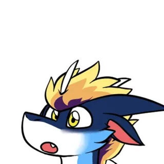 🦒 furry, anthro, cartoon, character, animal, blue, yellow telegram sticker