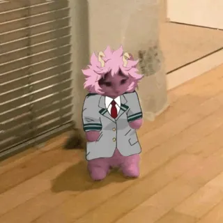 🐈 Mina Ashido My Hero Academia gato, Mina Ashido, My Hero Academia, anime, rosa, fofo telegram sticker