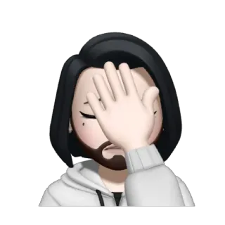 ☠️ Facepalm, Kekecewaan, Frustrasi, Avatar, Gestur, Kelelahan whatsapp sticker