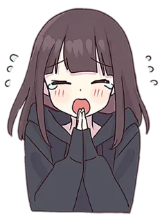 🙏 anime, girl, cute, crying, pleading telegram sticker