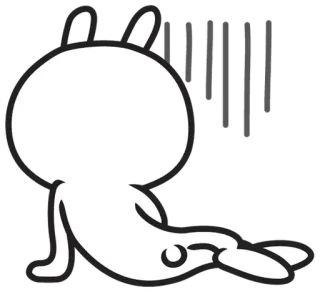 😰 triste, conejo, dibujos animados, blanco, emoción, disgustado whatsapp sticker