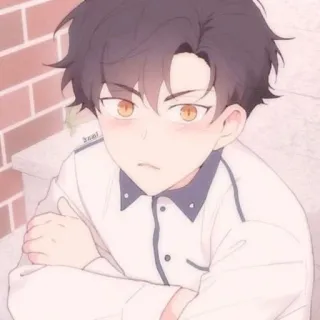 😳 Anime, Ragazzo, Cartone animato, Personaggio, Ritratto telegram sticker