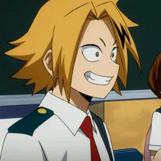 ⚡️ Denki Kaminari My Hero Academia Anime, Manga, Héroe, Escuela, Electricidad, Denki Kaminari whatsapp sticker