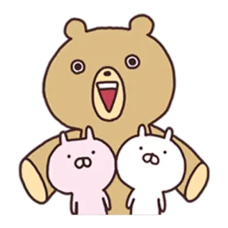 🐻 卡通, 熊, 动物, 可爱, 卡哇伊 telegram sticker